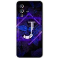 Vivo V23 5G Dark Neon Yaprak H Harfi Baskılı Uyumlu Silikon Kılıf