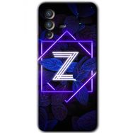 Vivo V23 5G Dark Neon Yaprak Z Harfi Baskılı Uyumlu Silikon Kılıf
