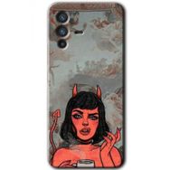 Vivo V23 5G Devil Girl Baskılı Uyumlu Silikon Kılıf
