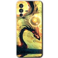 Vivo V23 5G Digital Dragon Baskılı Uyumlu Silikon Kılıf
