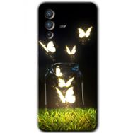 Vivo V23 5G Işıklı Kelebekler Baskılı Uyumlu Silikon Kılıf