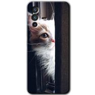 Vivo V23 5G Kedi Bakışı Baskılı Uyumlu Silikon Kılıf
