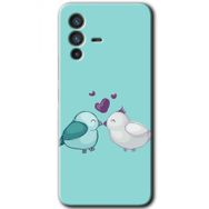 Vivo V23 5G Mutlu Kuşlar Baskılı Uyumlu Silikon Kılıf