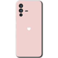 Vivo V23 5G Sade Kalp Baskılı Uyumlu Silikon Kılıf