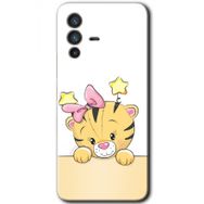 Vivo V23 5G Sevimli Kedi Baskılı Uyumlu Silikon Kılıf