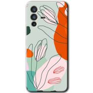 Vivo V23 5G Vektör Çiçekler Baskılı Uyumlu Silikon Kılıf