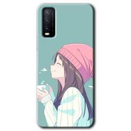Vivo Y11S Happy Girl Baskılı Uyumlu Silikon Kılıf