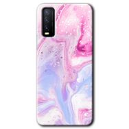 Vivo Y11S Kabarmış Leke Baskılı Uyumlu Silikon Kılıf