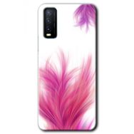 Vivo Y11S Pembe Tüy Baskılı Uyumlu Silikon Kılıf