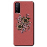 Vivo Y11S Retro Çiçek Baskılı Uyumlu Silikon Kılıf