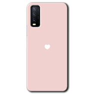 Vivo Y11S Sade Kalp Baskılı Uyumlu Silikon Kılıf