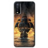 Vivo Y11S Siyah İnci Baskılı Uyumlu Silikon Kılıf
