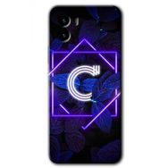Vivo Y15S Dark Neon Yaprak Ç Harfi Baskılı Uyumlu Silikon Kılıf