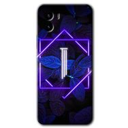 Vivo Y15S Dark Neon Yaprak İ Harfi Baskılı Uyumlu Silikon Kılıf