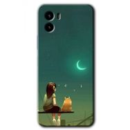 Vivo Y15S Kedili Kız Baskılı Uyumlu Silikon Kılıf