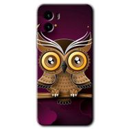 Vivo Y15S Owl Bird Branch Baskılı Uyumlu Silikon Kılıf