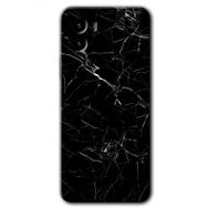 Vivo Y15S Siyah Mermer Baskılı Uyumlu Silikon Kılıf