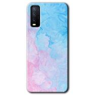 Vivo Y20 Blue Art Baskılı Uyumlu Silikon Kılıf
