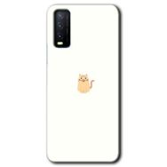 Vivo Y20 Cat Minimalism Baskılı Uyumlu Silikon Kılıf