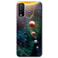Vivo Y20 Cosmos Baskılı Uyumlu Silikon Kılıf
