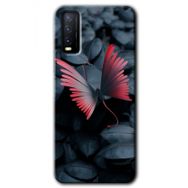 Vivo Y20 Dark Butterfly Baskılı Uyumlu Silikon Kılıf