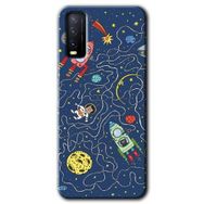 Vivo Y20 Kedi Galaksi Baskılı Uyumlu Silikon Kılıf