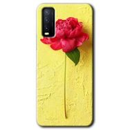 Vivo Y20 Kırmızı Gül Baskılı Uyumlu Silikon Kılıf