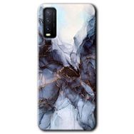 Vivo Y20 Otantik Mermer Baskılı Uyumlu Silikon Kılıf