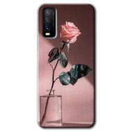 Vivo Y20 Retro Gül Baskılı Uyumlu Silikon Kılıf