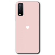 Vivo Y20 Sade Kalp Baskılı Uyumlu Silikon Kılıf