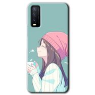 Vivo Y20S Happy Girl Baskılı Uyumlu Silikon Kılıf