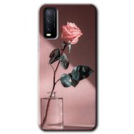 Vivo Y20S Retro Gül Baskılı Uyumlu Silikon Kılıf