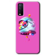 Vivo Y20S Uzay Başlığı Baskılı Uyumlu Silikon Kılıf