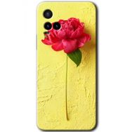Vivo Y21 Kırmızı Gül Baskılı Uyumlu Silikon Kılıf