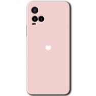 Vivo Y21 Sade Kalp Baskılı Uyumlu Silikon Kılıf