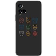 Vivo Y21S Avengers Minimalism Baskılı Uyumlu Silikon Kılıf