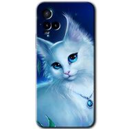 Vivo Y21S Cat Glance Baskılı Uyumlu Silikon Kılıf