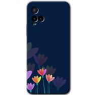 Vivo Y21S Çizim Çiçekleri Baskılı Uyumlu Silikon Kılıf