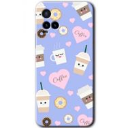 Vivo Y21S Coffee Cake Baskılı Uyumlu Silikon Kılıf
