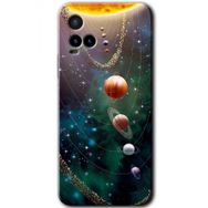 Vivo Y21S Cosmos Baskılı Uyumlu Silikon Kılıf
