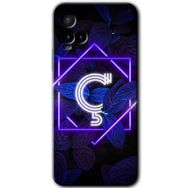 Vivo Y21S Dark Neon Yaprak Ç Harfi Baskılı Uyumlu Silikon Kılıf