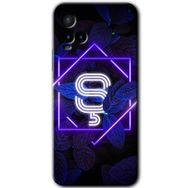 Vivo Y21S Dark Neon Yaprak S Harfi Baskılı Uyumlu Silikon Kılıf