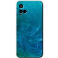 Vivo Y21S Mavi Aura Baskılı Uyumlu Silikon Kılıf