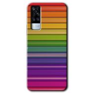 Vivo Y31 2021 Colorful Lines Baskılı Uyumlu Silikon Kılıf