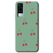 Vivo Y31 2021 Kiraz Berry Baskılı Uyumlu Silikon Kılıf