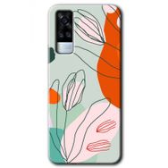 Vivo Y31 2021 Vektör Çiçekler Baskılı Uyumlu Silikon Kılıf