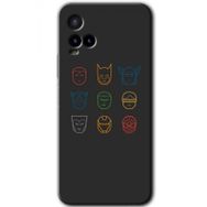 Vivo Y33S Avengers Minimalism Baskılı Uyumlu Silikon Kılıf