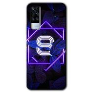 Vivo Y51 Dark Neon Yaprak S Harfi Baskılı Uyumlu Silikon Kılıf