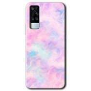 Vivo Y51 Pembe Duman Baskılı Uyumlu Silikon Kılıf