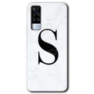Vivo Y53S Beyaz Mermer Desenli Ş Harfi Baskılı Uyumlu Silikon Kılıf